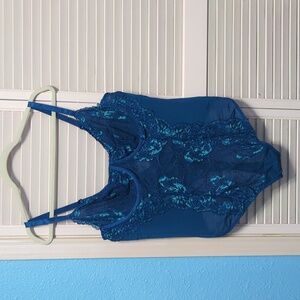 Torrid Teal Lace Bodysuit Size 1